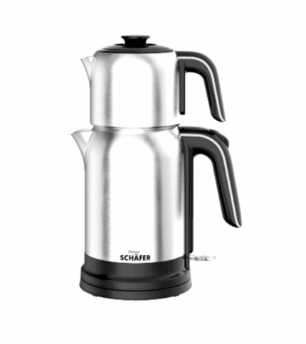 2 in 1 Edelstahl-Teekocher Silber 1,7 /1Liter