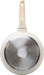 Royal Swiss Pfannenset 10-teilig - Induktion - PFAS-frei - Marmorbeschichtung - Glasdeckel - Hellbeige – Bild 8