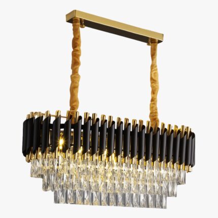 AOOCHOK Schwarzer und Gold Kristall