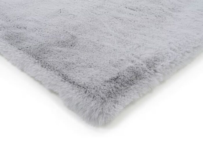 Hochflorteppich in Grau 60 x 110 cm – Bild 2
