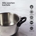 Schnellkochtopf 8L - Langlebiger Edelstahl für effizientes und professionelles Kochen - Silber – Bild 4