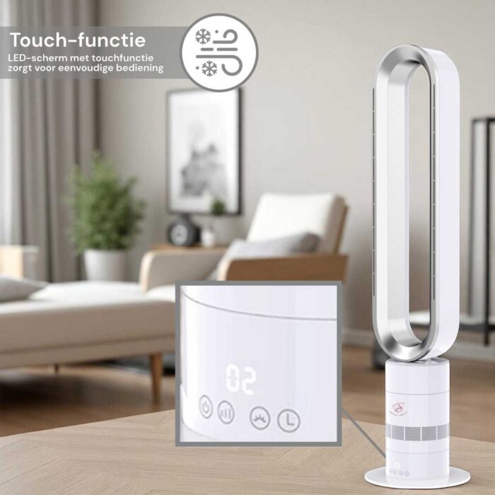 Leiser Turmventilator mit Fernbedienung - 9 Stunden Timer - 10 Geschwindigkeiten - 90° Oszillation - Energieeffizient & Sicher für Babys – Bild 5